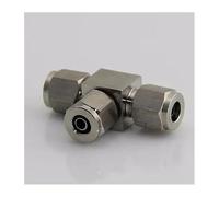 BIRXPMOS Qiuck Fit Hose O.DxI.D 10x8mm Equal Tee 3 Ways 304 Stainless Steel Hex Quick Joint Fitting Quick Connector