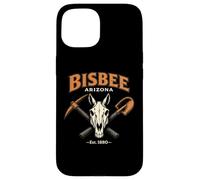 Bisbee Arizona Pelle à pioche Motif tête de Mort Coque pour iPhone 15