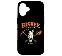 Bisbee Arizona Pelle à pioche Motif tête de Mort Coque pour iPhone 16