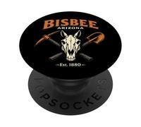 Bisbee Arizona Pelle à pioche Motif tête de Mort PopSockets PopGrip Adhésif