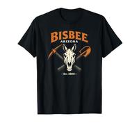 Bisbee Arizona Pelle à pioche Motif tête de Mort T-Shirt