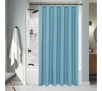 Biscaynebay Doublure de douche en tissu extra long de qualité hôtelière de 182,9 cm de large x 213,4 cm de long, rideaux de salle de bain résistants à l'eau, œillets résistants à la rouille et ourlet
