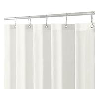 Biscaynebay Doublure de Rideau de Douche Extra Longue en Tissu 183 cm de Large x 213 cm de Long, Ivoire résistant à l'eau, œillets résistants à la Rouille, Lavable en Machine