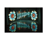 bisch Égaliseur Activé par Le Son LED for Pare-Brise De Voiture, Néon EL, Lumière Musicale, Rythme Flash, Lampe Autocollante, Style avec Boîte De Commande (Color : 90x25cm)