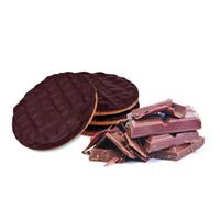 BiscKETO Line@Diet | 7 portions individuelles de biscuits cétogènes enrobés de chocolat au lait | 11g de proteines | 0,1g de sucres