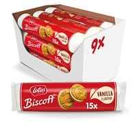 Biscoff - Biscuits sandwich fourrés à la crème vanille - 15 biscuits sandwich par paquet - Ingrédients d'origine naturelle - Végétalien - Sans colorants ni arômes ajoutés - 9 x 150 g - 1,35 kg