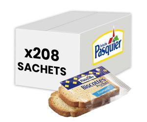 Biscotte Pasquier au froment 2 tranches - carton de 208 sachets de 2 biscottes