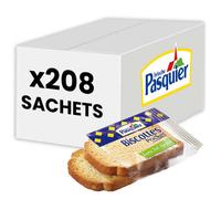 Biscotte Pasquier Sans sel ajouté 2 tranches - carton de 208 sachets de 2 biscottes