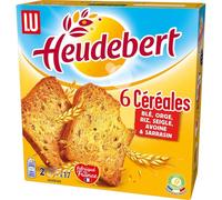 Biscottes 6 Céréales Heudebert LU - La boîte de 300 g Lot De 4 - Par Lot