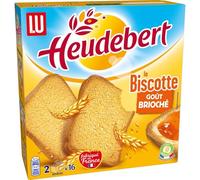 Biscottes Brioché Heudebert LU - La boîte de 32 tranches - 290 g Lot De 4 - Par Lot