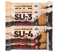 Biscottes spéciales SU-3/SU-4 4 x 70 g Piast - Fruits/bœuf