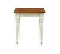 Biscottini 72 x 72 x 79 cm en Bois carrée Solide | Tables de Cuisine fabriquées en Italie, Blanc/Brun