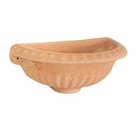 Biscottini Baignoire pour fontaine de jardin en terre cuite Fontanelle murale d'extérieur Fontaine murale Made in Italy lavabo Décoration murale