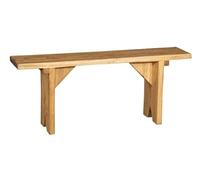 Biscottini - Banc en Bois Massif de Tilleul Finition Naturelle fabriqué en Italie L120 x PR25 x H50 - Banc en Bois - Dimensions compactes - Bois Massif - Finition Naturelle