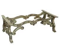Biscottini Base Table En Fonte Vieillie Piani Lourds Extérieur 127x69x43