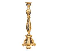 Biscottini Bougeoir Bois L30,5XPR30,5XH90 cm - Bougeoir Bois - Bougeoir Blanc Made in Italy - Chandelier Shabby - Chandelier de Terre