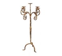 Biscottini Bougeoir Vintage, Bougeoir Fer Forgé, Lanterne d'intérieur de mobilier, Bougeoir de Table, Bougeoir Shabby Chic Artisanal