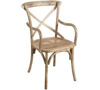 Biscottini Chaise de cuisine en bois 89x43x50 cm | Chaises de cuisine en bois | Chaises vintage pour salle à manger | Chaises en bois cuisine et jardin Cross