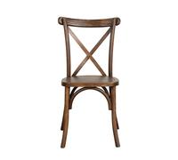 Biscottini Chaise en bois et rotin style Bistrot avec dossier en croix - Chaises pour cuisine, salle à manger, bar et restaurant Thonet - Chaises empilables Vintage - Chaise empilable Rustica Cross