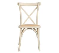 Biscottini Chaise en bois et rotin style Bistrot avec dossier en croix - Chaises pour cuisine, salle à manger, bar et restaurant Thonet - Chaises empilables Vintage - Chaise empilable Rustica Cross