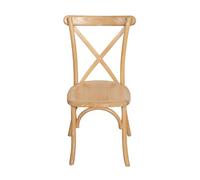 Biscottini Chaise en bois et rotin style Bistrot avec dossier en croix - Chaises pour cuisine, salle à manger, bar et restaurant Thonet - Chaises empilables Vintage - Chaise empilable Rustica Cross