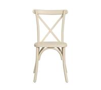 Biscottini Chaise en bois et rotin style Bistrot avec dossier en croix - Chaises pour cuisine, salle à manger, bar et restaurant Thonet - Chaises empilables Vintage - Chaise empilable Rustica Cross