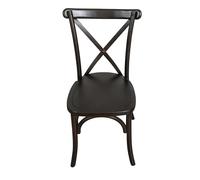 Biscottini Chaise en bois et rotin style Bistrot avec dossier en croix - Chaises pour cuisine, salle à manger, bar et restaurant Thonet - Chaises empilables Vintage - Chaise empilable Rustica Cross