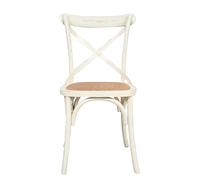 Biscottini Chaise en bois massif Vintage Thonet 44x47x88 cm -Chaise de cuisine en rotin et dossier courbé - Chaises de salle à manger - Chaises d'extérieur et d'intérieur Bistrot Rustiche Cross