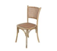 Biscottini Chaise en Bois pour Salle à Manger et Cuisine - Style Bistrot en Rotin - 88x45x50 cm