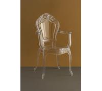 Biscottini Chaise en polycarbonate transparent - Cuisine, salon - Fauteuils baroques salle à manger chambre - Chaise en plastique imperméable élégante mariage cérémonies