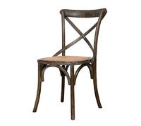 Biscottini Chaise Salle à Manger en Bois - Style Rotin et Bistrot - 86x42x46 cm - Pour Cuisine et Salle à Manger