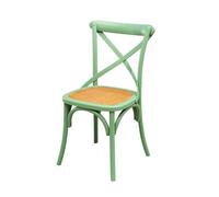 BISCOTTINI - Chaise Thonet en frêne massif et assise en rotin avec finition Green L48xPR52xH88 cm - L7506-1
