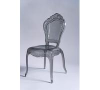 Biscottini Chaises en polycarbonate - Chaise de cuisine salon 53 x 50 x 97,5 cm - Fauteuils baroques pour salle à manger chambre - Fauteuil en plastique pour extérieur, imperméable, moderne, mariage