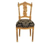 Biscottini Chaises Louis XVI 90x40x45 cm | Chaise Style français Antique Or | Fauteuil de Chambre à Coucher | Chaises de Style Baroque
