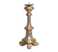 Biscottini Chandelier Bois 40 x 19 x 19 cm - Bougeoir Bois - Chandelier Argent Made in Italy - Bougeoirs Shabby - Bougeoir de Table