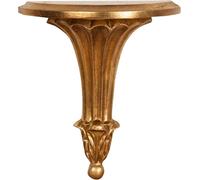 Biscottini Console murale antique 21 x 23 x 11 cm fabriquée en Italie - Étagère murale baroque dorée - Console murale baroque - Décoration shabby - Console baroque
