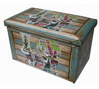 Biscottini Cube Rangement 60x36x36 cm | Rangement Jouet Enfant | Pouf Coffre Rangement avec Couvercle | Rangement Chambre Enfant | Coffre a Jouet