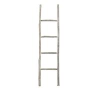 Biscottini Échelle Porte-Serviettes en Bois Noir Vintage 33x130