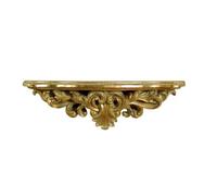 Biscottini Étagère en Bois avec Finition Feuille d'or Antique - Fabriqué en Italie - L45,5 x PR12,5 x H14,5 cm