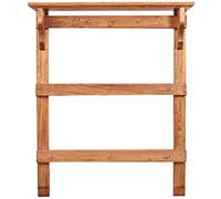 Biscottini Étagère en Bois Massif de Tilleul Finition Naturelle L85,5 x PR14,5 x H103,5 - Meuble avec étagères et étagères en Bois
