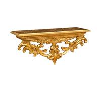 Biscottini Étagère murale de style classique 46 x 17 x 22 cm - Étagère ornementale - Étagère murale décorative dorée - Étagère murale shabby chic Made in Italy - Étagère décorative baroque