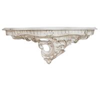 Biscottini Étagère murale de style classique 56 x 17 x 22 cm - Étagère ornementale - Étagère murale décorative blanche - Étagère murale shabby chic fabriquée en Italie