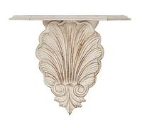 Biscottini Étagère murale en bois finition blanc vieilli L39 x P24 x H37 cm Fabriquée en Italie