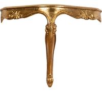 Biscottini - Étagère Murale en Bois - L43 x PR21 x H32 - Finition Feuille d'or Antique - Plate-Forme Murale en Bois - Étagère d'angle Cuisine - Fabriqué en Italie