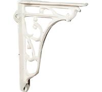 Biscottini Étagère murale en fonte L19,5 x PR5,5 x H19,5 - Étagère avec finition fabriquée à la main - étagères pour étagères lourdes - Étagère finition antique blanche - Décor maison