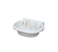 Biscottini Évier en marbre blanc 65x53x20 cm | Évier extérieur et intérieur | Lavabo Pierre | Lavabo à poser en pierre | Évier de cuisine