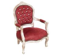 Biscottini Fauteuil Salon Louis XVI 73x50x51 cm | Patriculaire Fauteuil Chambre | Fauteuil Louis XVI | Chaise Louis XVI | Fauteuil Baroque France