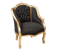 Biscottini Fauteuil Salon Louis XVI 80x57x63 cm | Patriculaire Fauteuil Chambre | Chaise Louis XVI | Fauteuils Baroque France