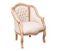 Biscottini Fauteuil Salon Louis XVI 80x63x57 cm | Patriculaire Fauteuil Chambre | Chaise Louis XVI | Fauteuils Baroque France
