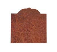 BISCOTTINI Fronton avec blason 47 x 2,5 x 46 cm - Plaque de cheminée - Fond - Plaque de cheminée fonctionnelle et décorative - Fronton en fonte Cheminée Diffusion thermique - Résistant à la chaleur